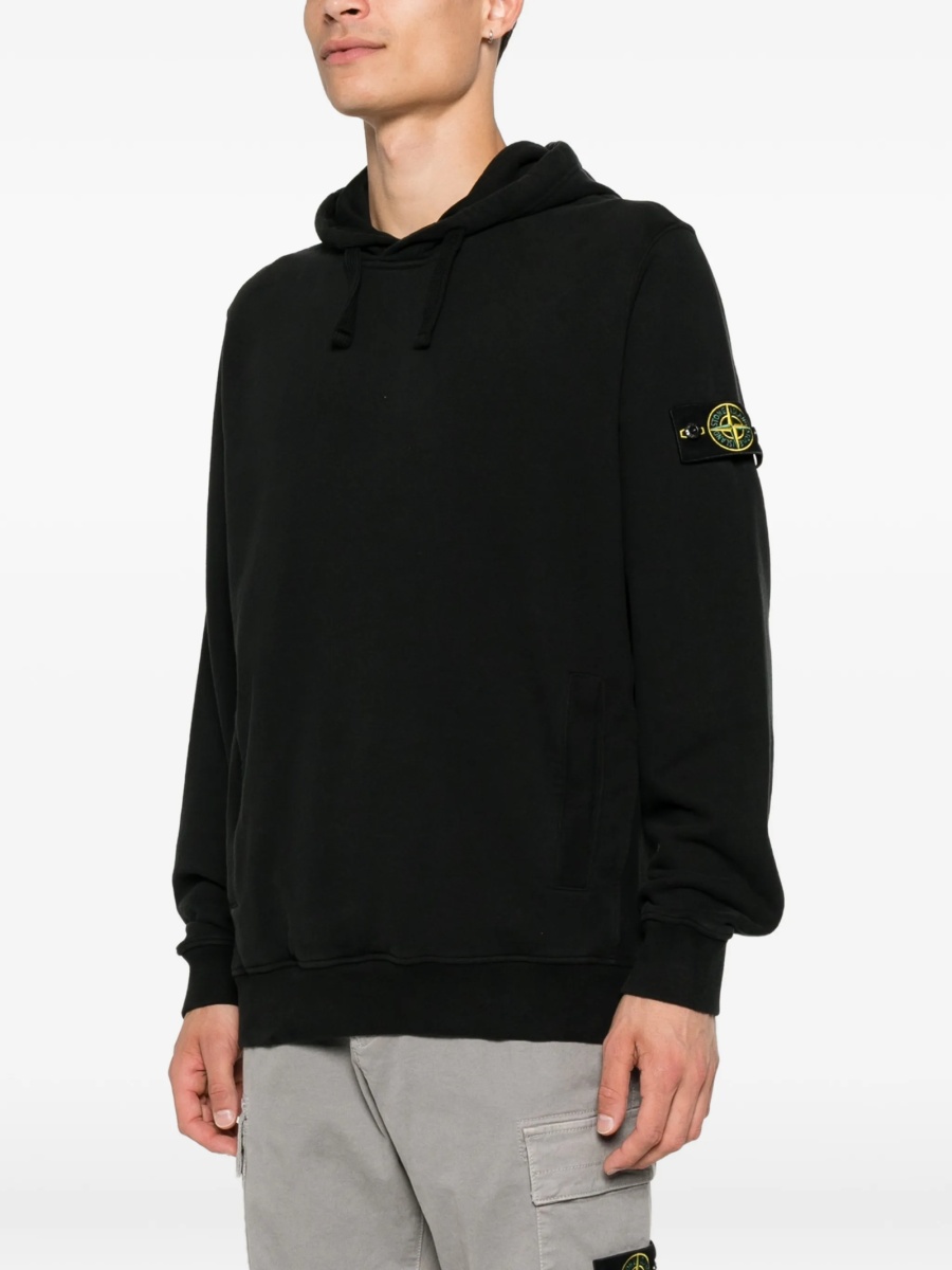 Hanorac Stone Island negru din bumbac - Img 3