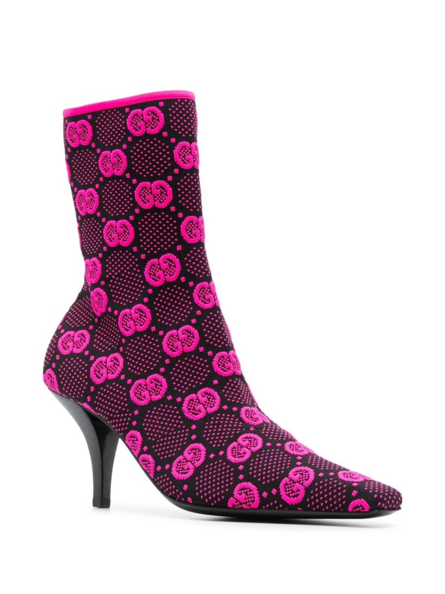 Incaltaminte Gucci neagra din material textil - Img 2