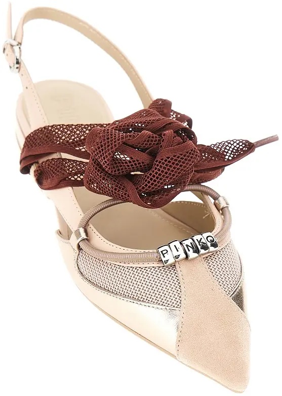 Incaltaminte Leather and mesh slingbacks - Img 2