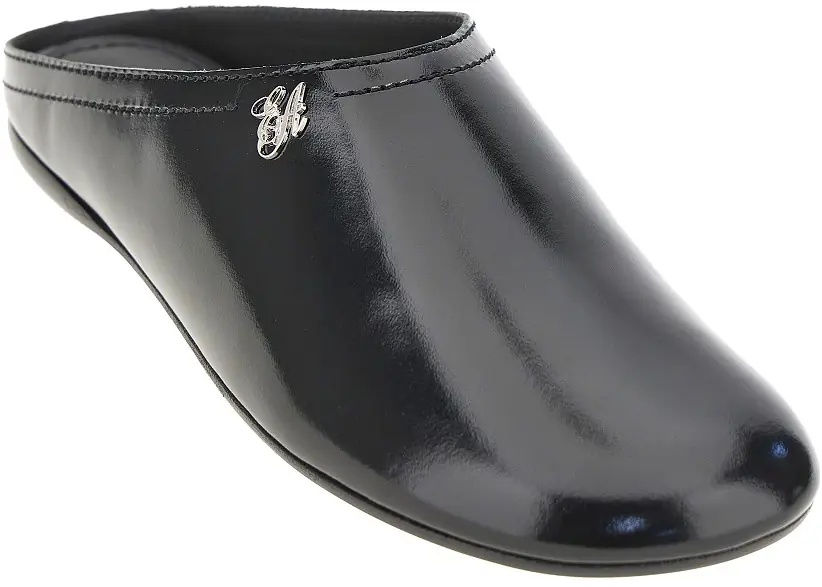 Incaltaminte Pantent and brushed leather mules - Img 2