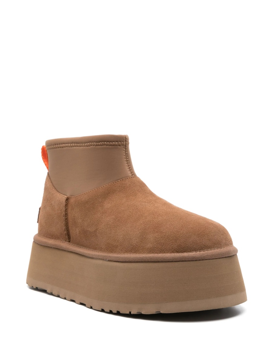 Incaltaminte UGG maro din material textil si piele intoarsa - Img 2
