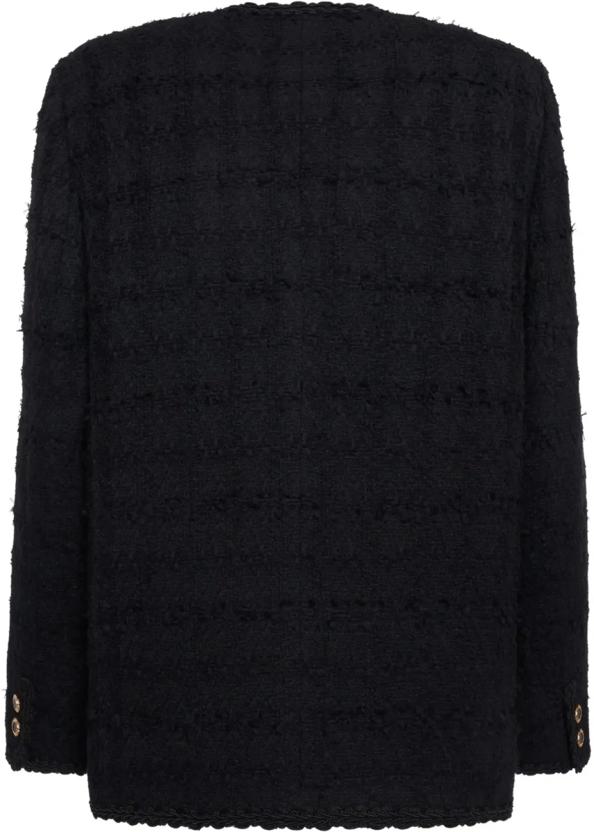 Jacheta Alessandra Rich neagra din tweed - Img 4