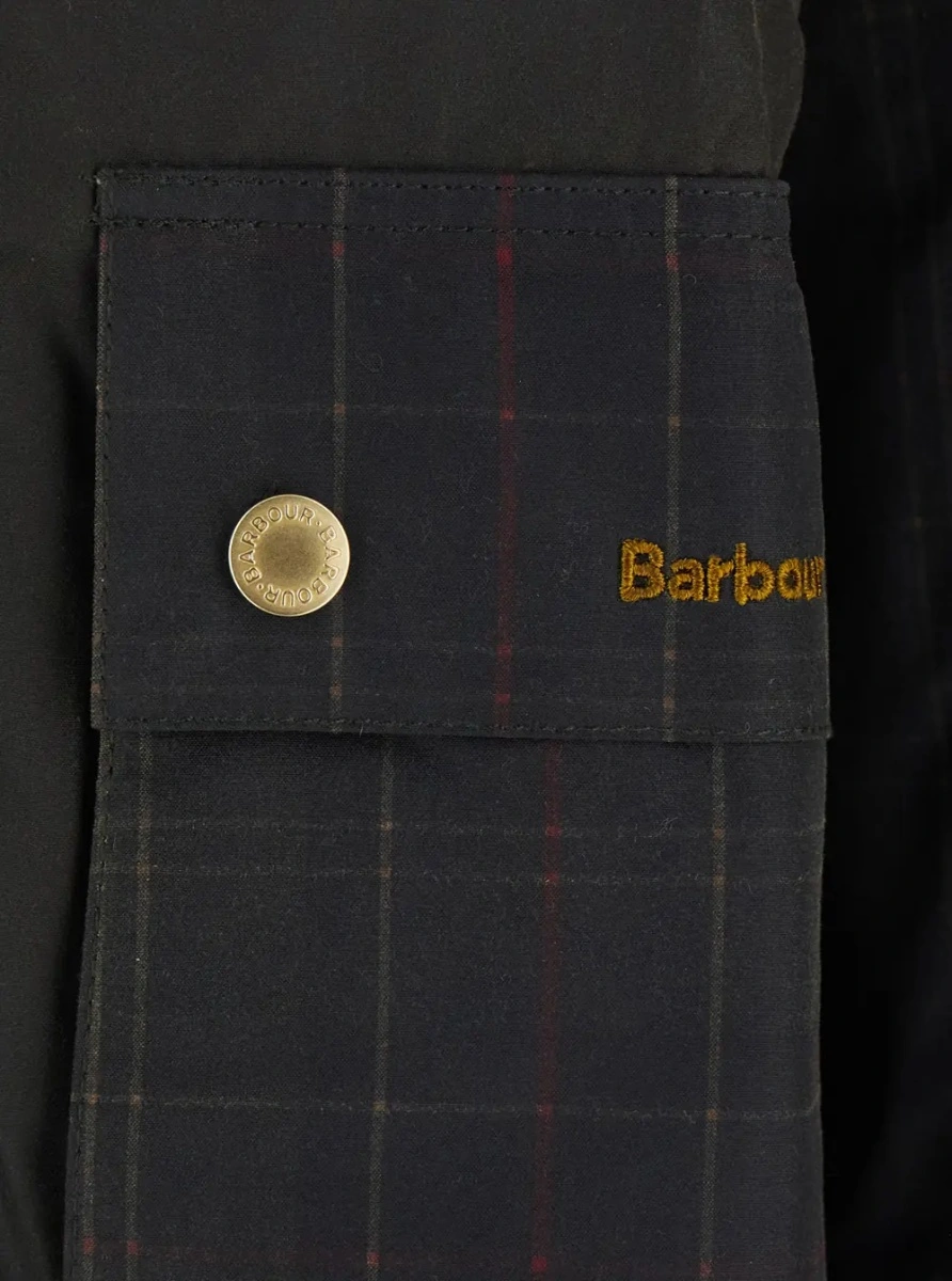 Jacheta Barbour verde din bumbac 'Cottingham' - Img 3
