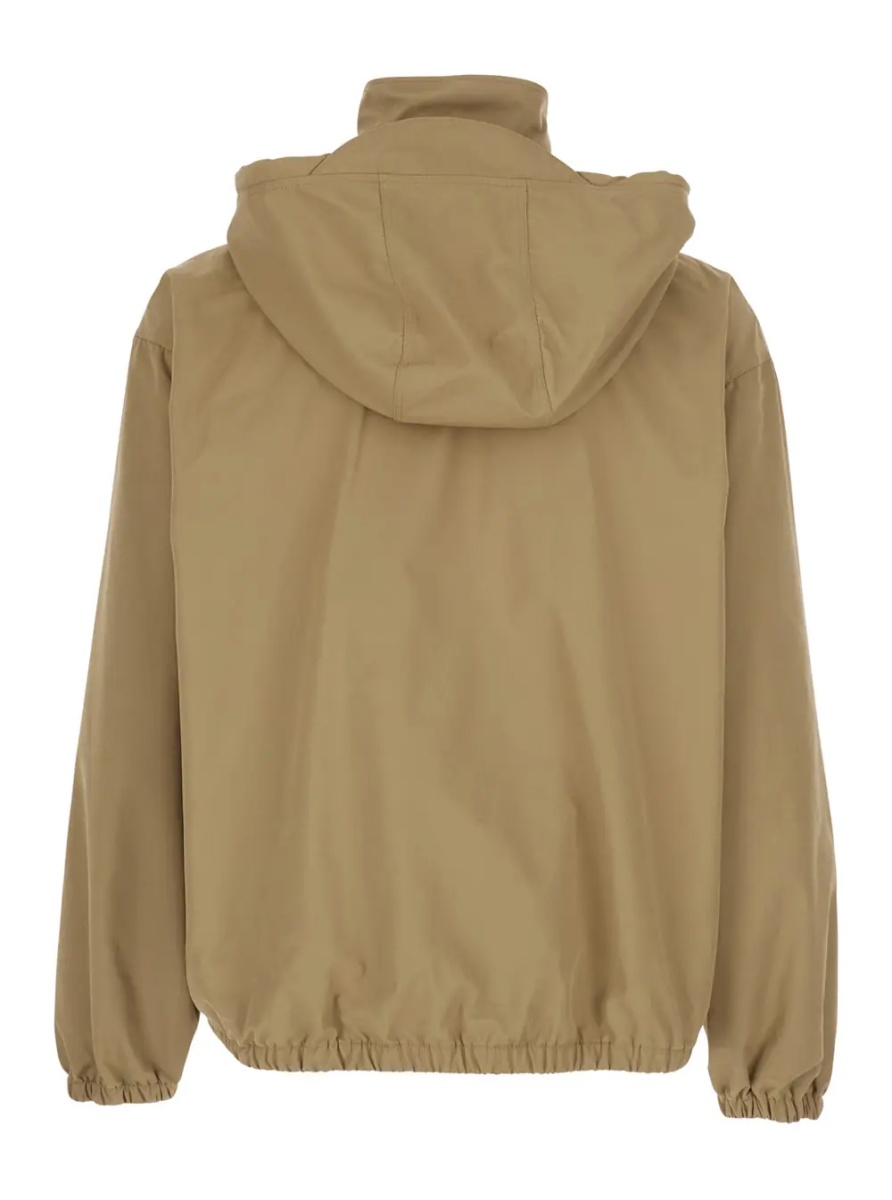 Jacheta Beige 'WINDBREAKER' Jacket with Front Closure and Tech Fabric Pockets for Men - Img 2