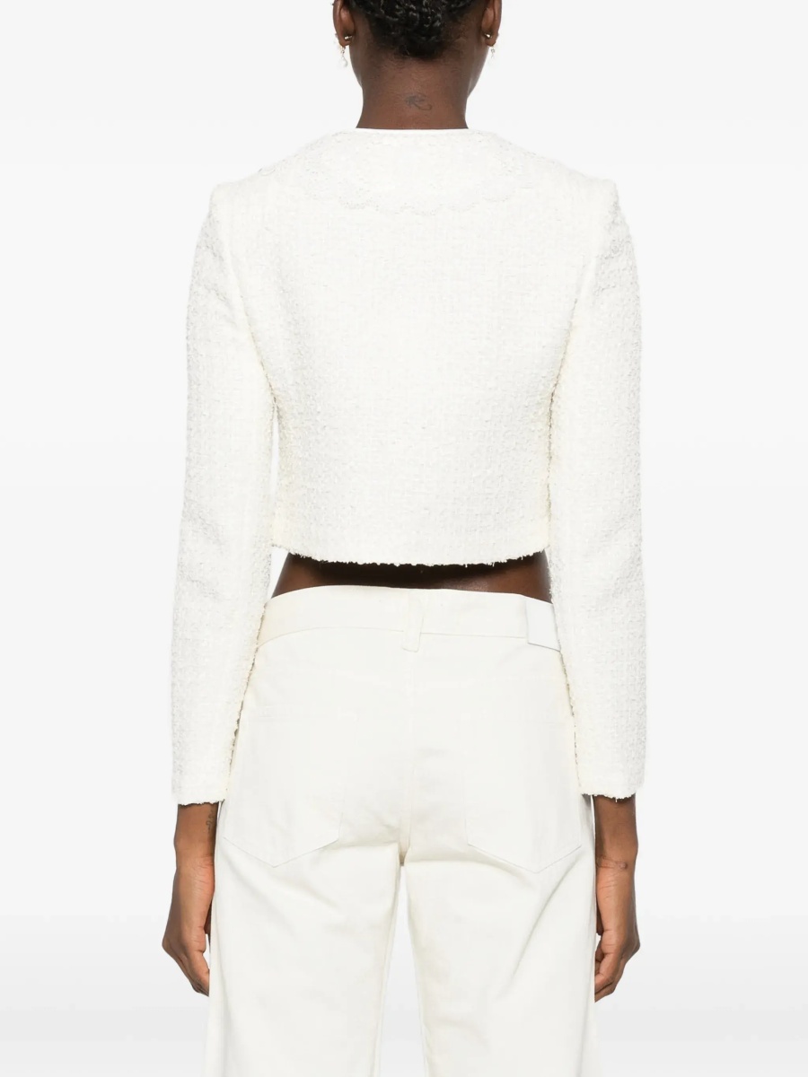 Jacheta Bouclé Jacket with lace collar - Img 6