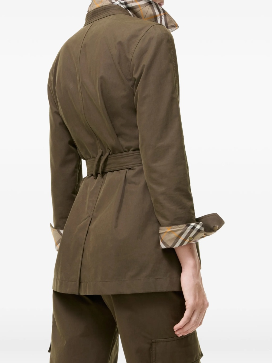 Jacheta Burberry maro din polyester si bumbac - Img 3
