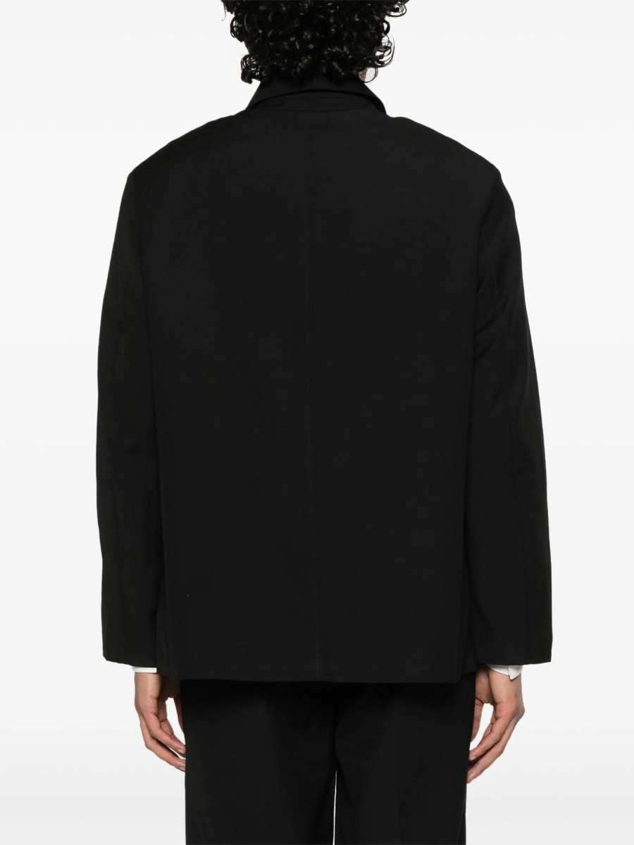 Jacheta camasa ETUDES STUDIO neagra din lana si polyester - Img 4