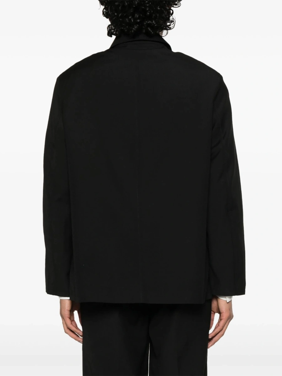 Jacheta camasa ETUDES STUDIO neagra din lana si polyester - Img 4