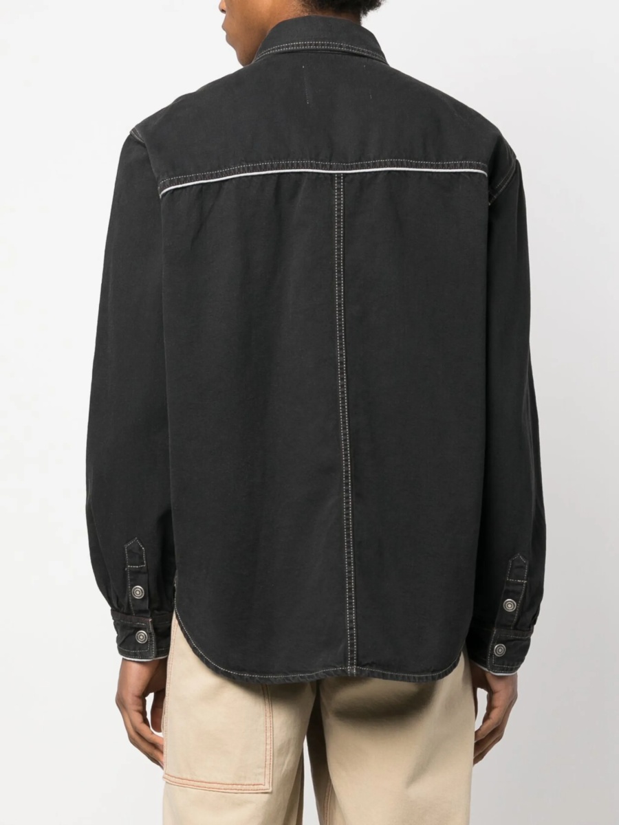 Jacheta camasa Isabel Marant neagra din canepa si bumbac - Img 4