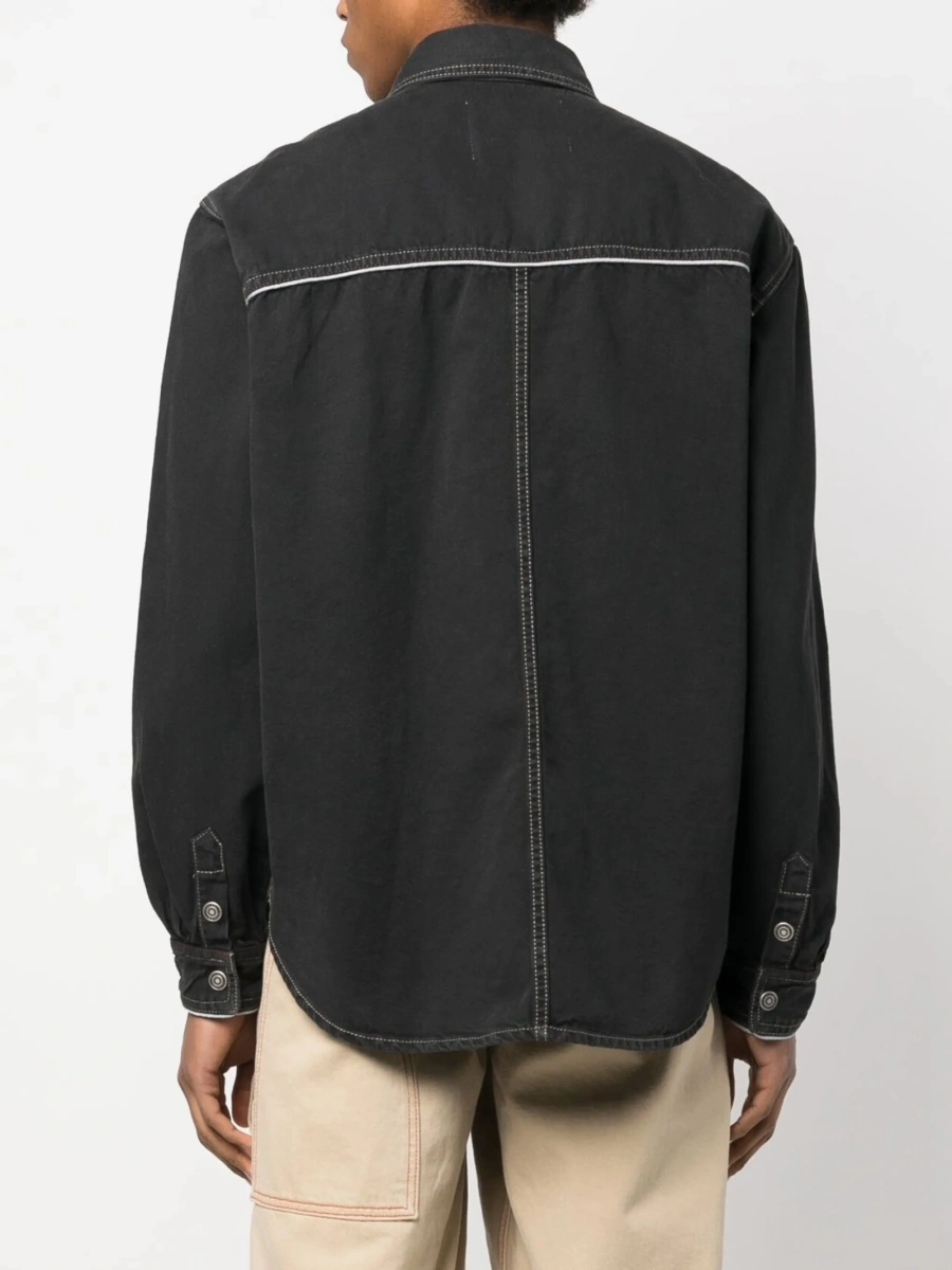 Jacheta camasa Isabel Marant neagra din canepa si bumbac - Img 4