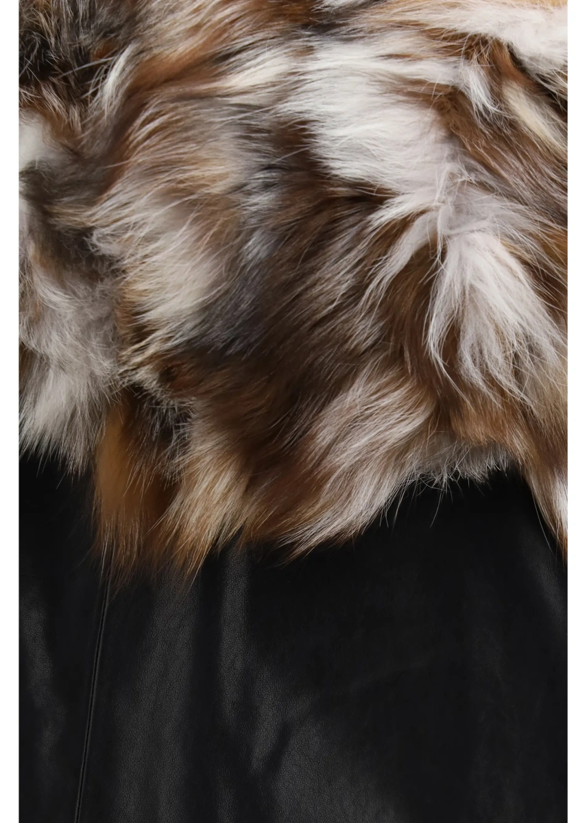 Jacheta Cardin Jacket with fur collar - Img 3