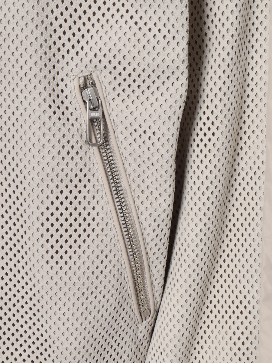 Jacheta Cristel perforated leather jacket - Img 2