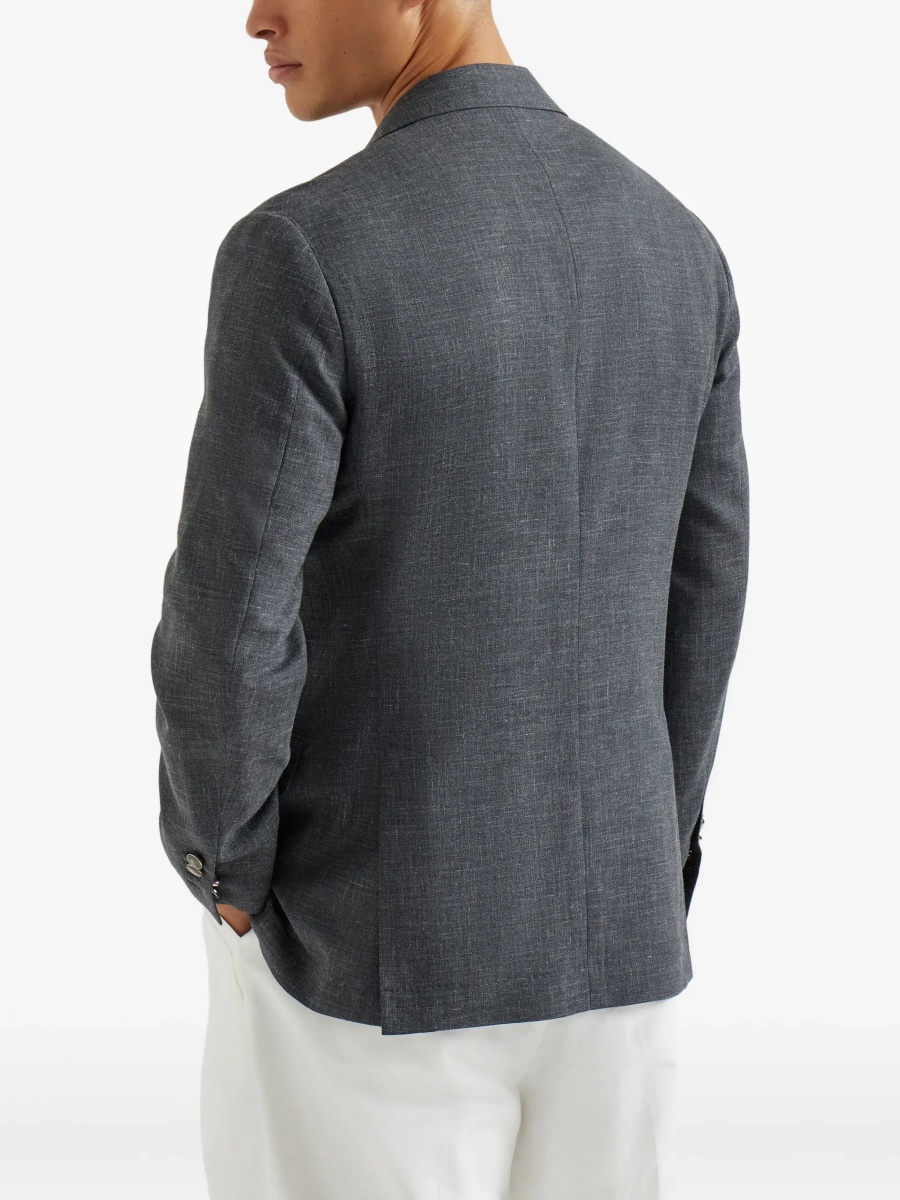 Jacheta Deconstructed Jacket in flame-textured wool, silk, and linen - Img 6