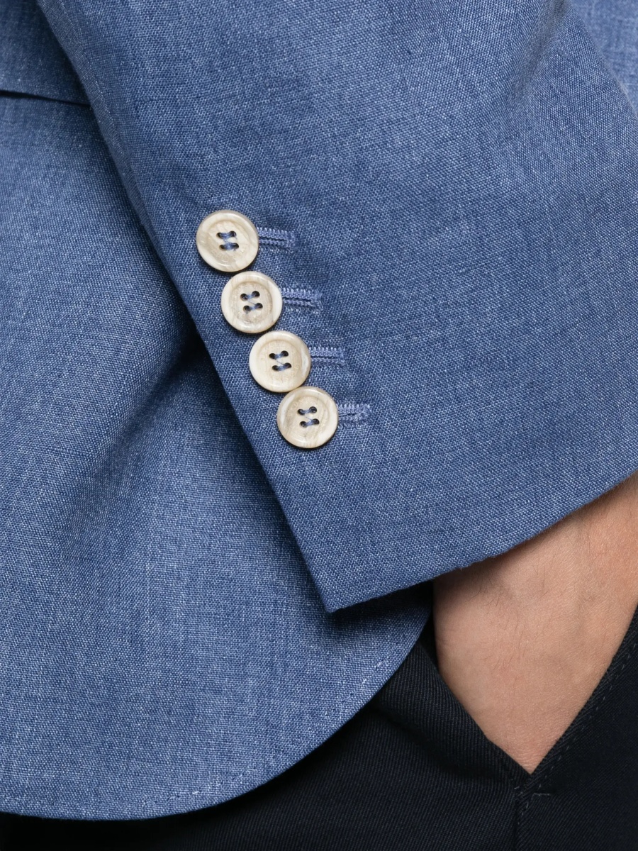 Jacheta Deconstructed single-breasted Jacket in mélange linen - Img 7