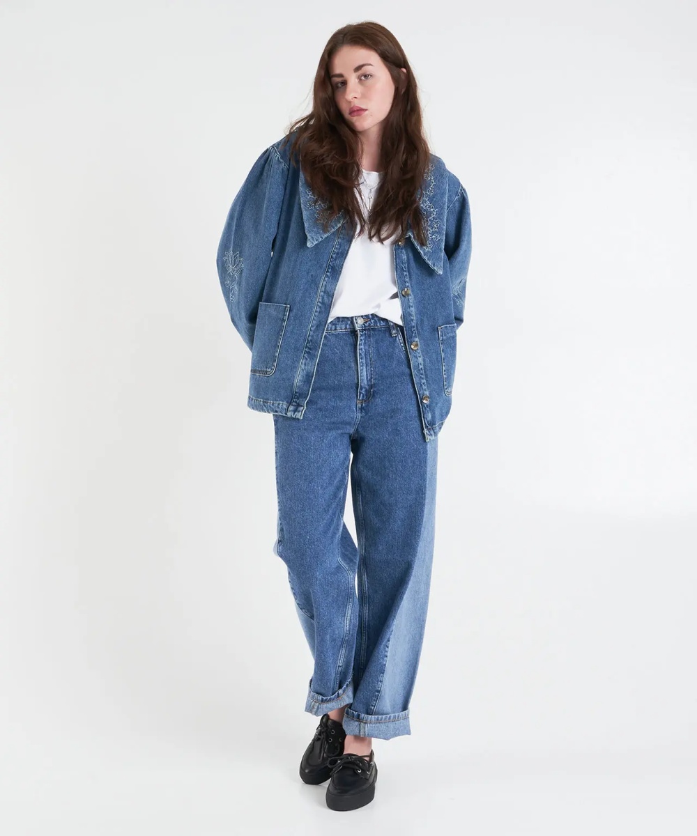 Jacheta Denim jacket with embroidery 'Neve' - Img 4