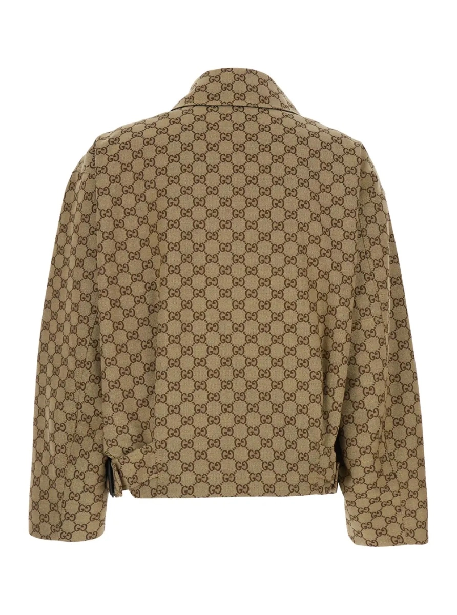 Jacheta Gucci maro din bumbac - Img 2