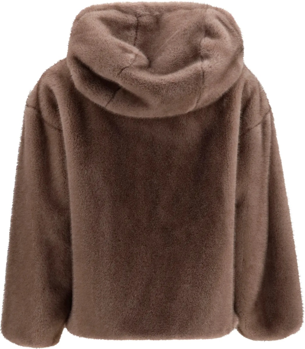 Jacheta Hooded Jacket in eco-fur - Img 2