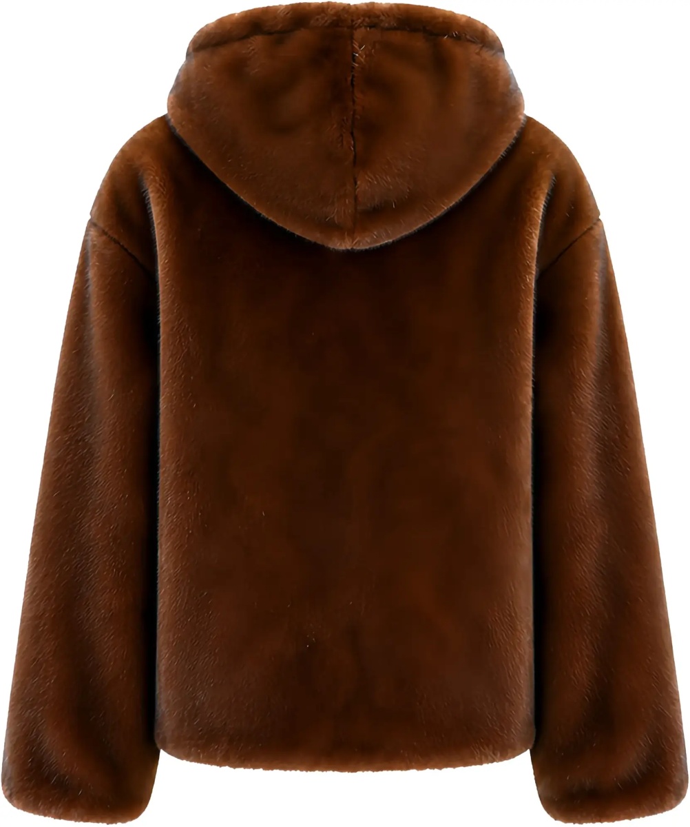 Jacheta Hooded Jacket in eco-fur - Img 4