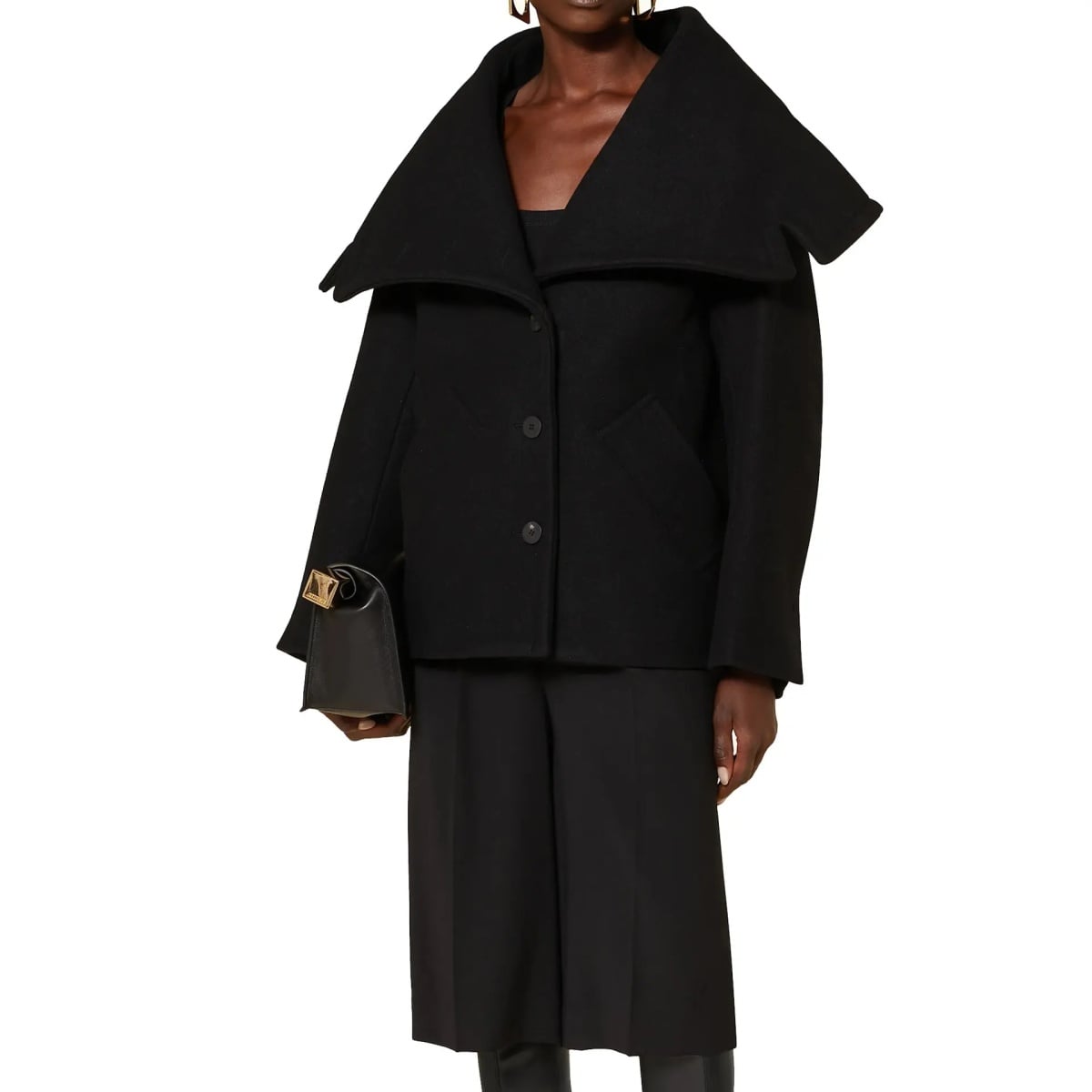 Jacheta Jacquemus Le Caban Caruso Draped-collar Jacket - Img 2