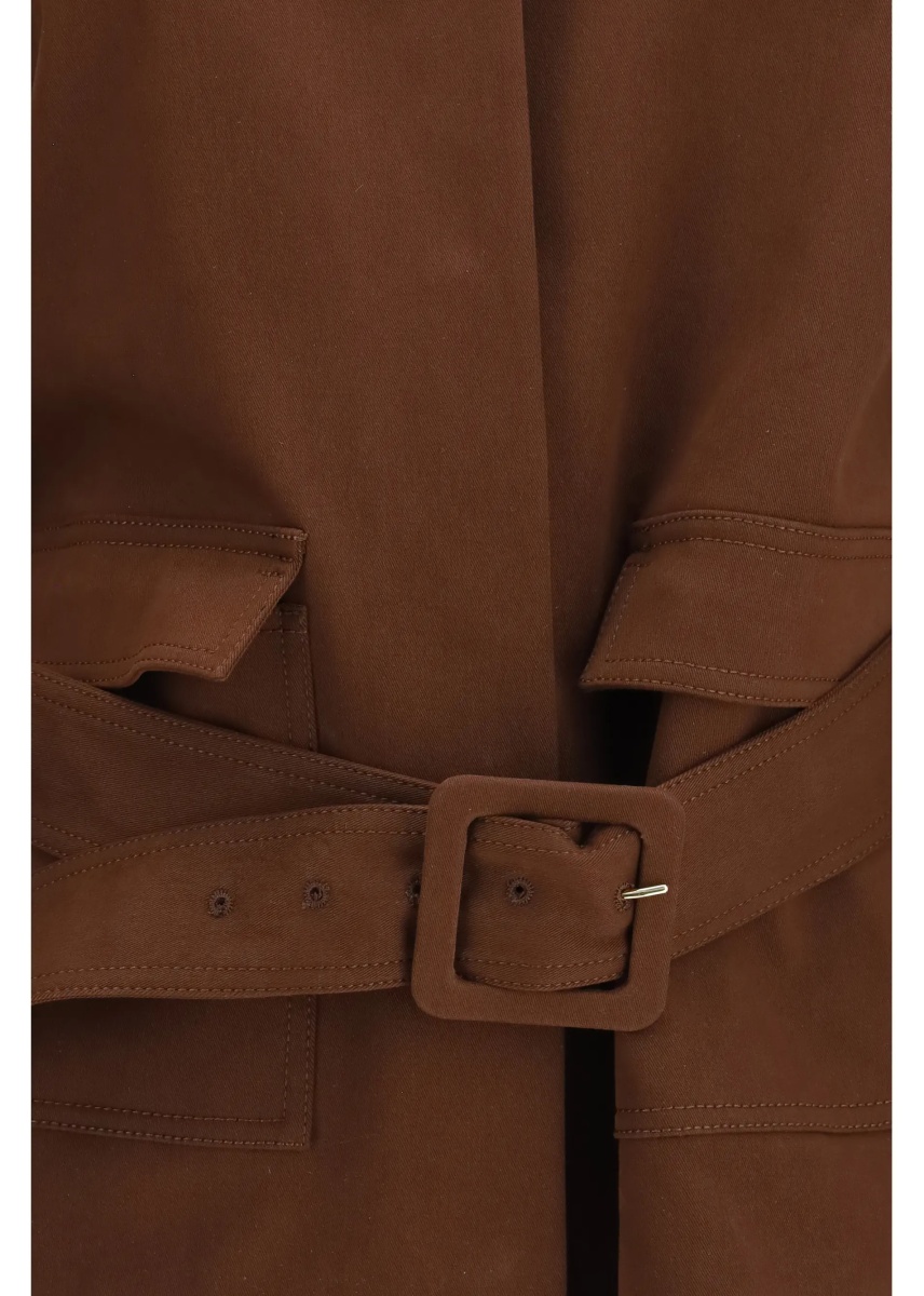 Jacheta Short Jacket with belt and suede details - Img 3