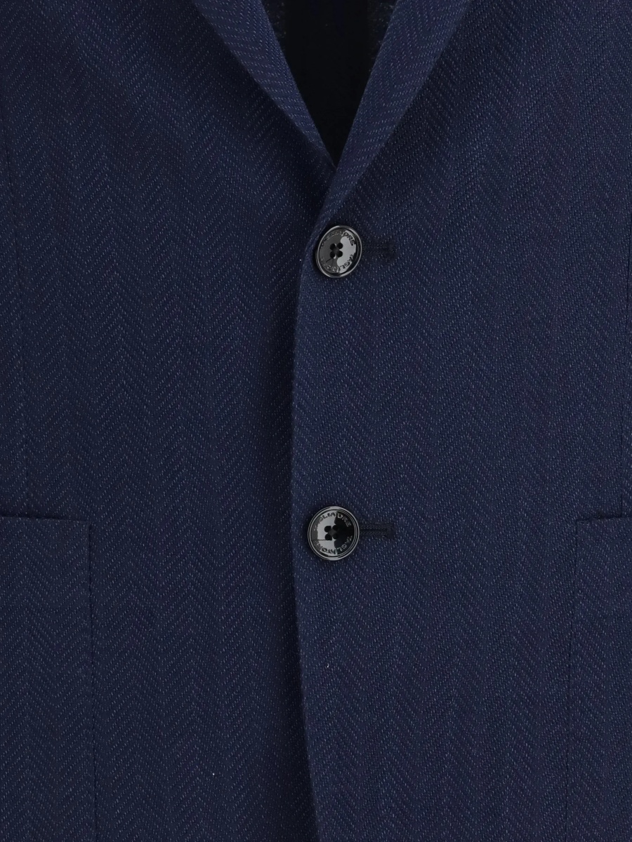 Jacheta Single-breasted Jacket in herringbone fabric - Img 5