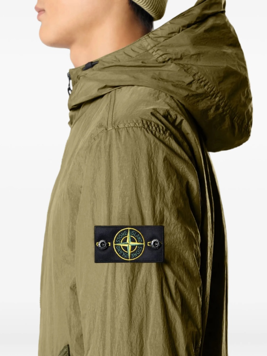 Jacheta Stone Island verde din poliamida - Img 3