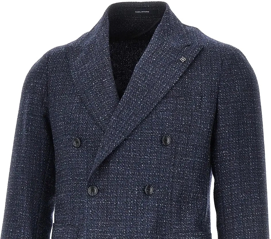 Jacheta Tagliatore albastra din tweed - Img 2