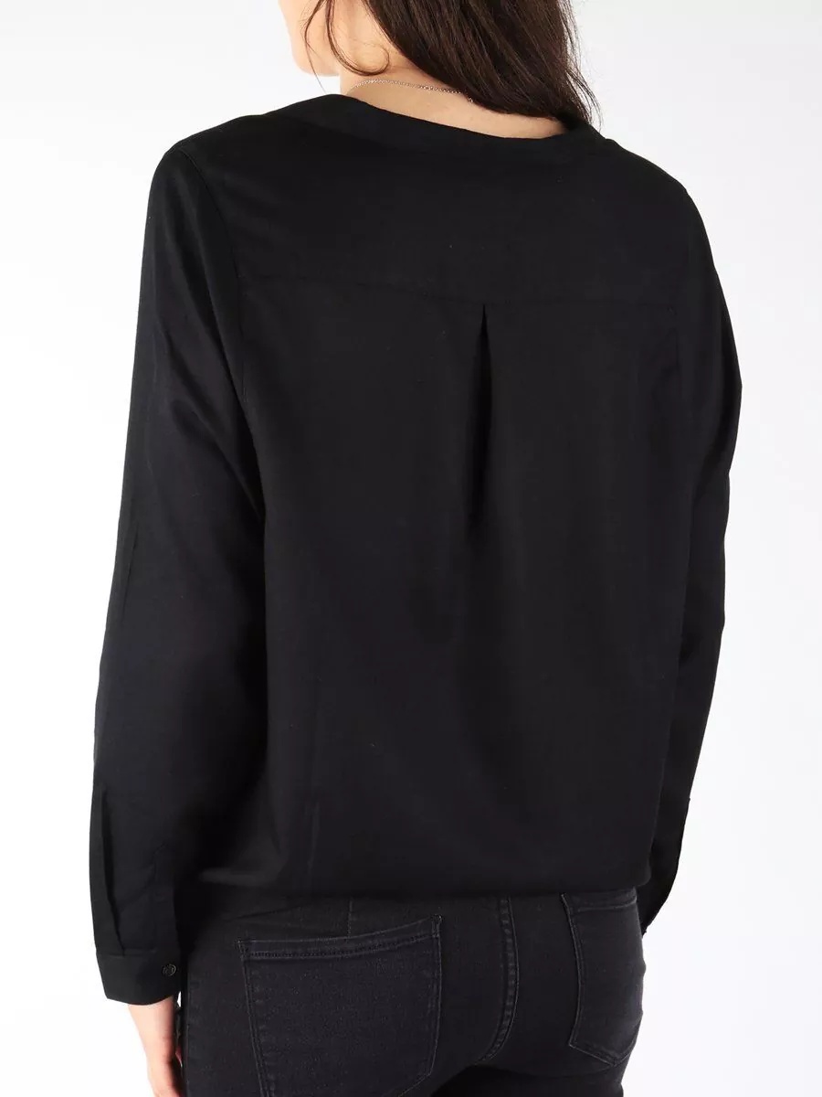 L/S Wrap Shirt Black - Img 3