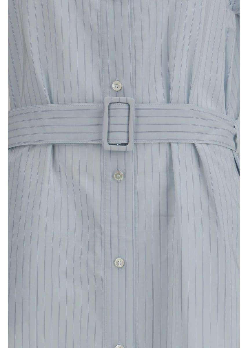 Long poplin chemisier Dress - Img 3