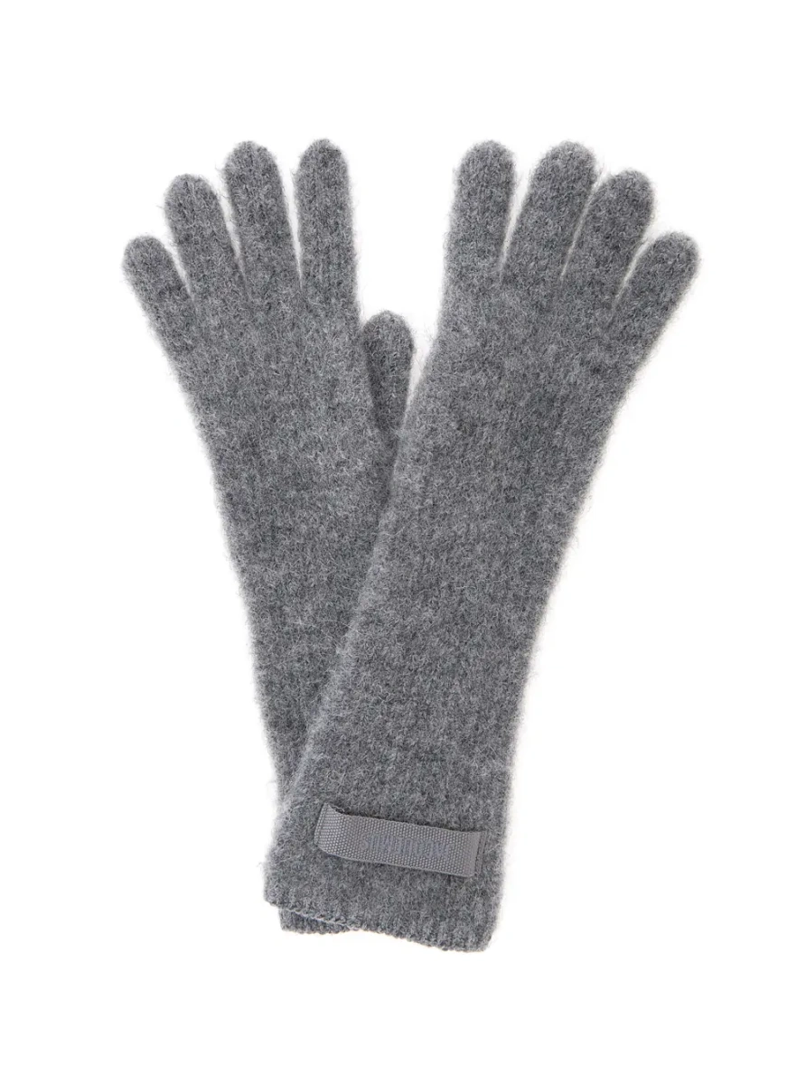 Manusi LES GANTS GROS GRAIN are gloves characterized by a composition of alpaca wool, nylon, and merino wool in gray unisex - Img 3
