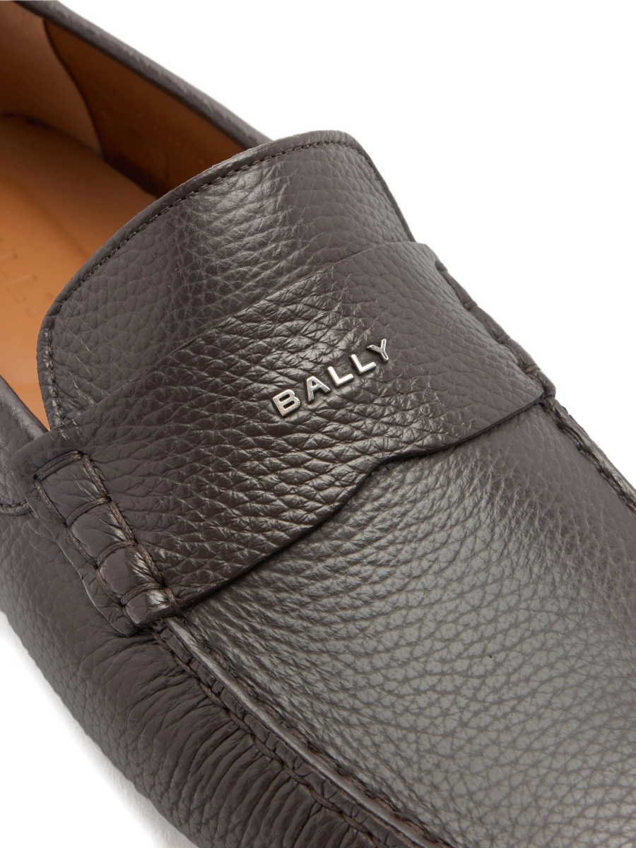 Mocasini Bally maro din piele - Img 4
