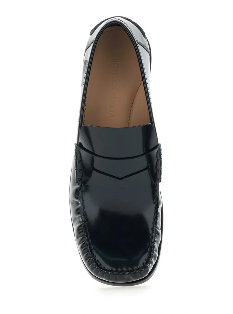 Mocasini Bottega Veneta negri din piele 'Truman' - Img 4