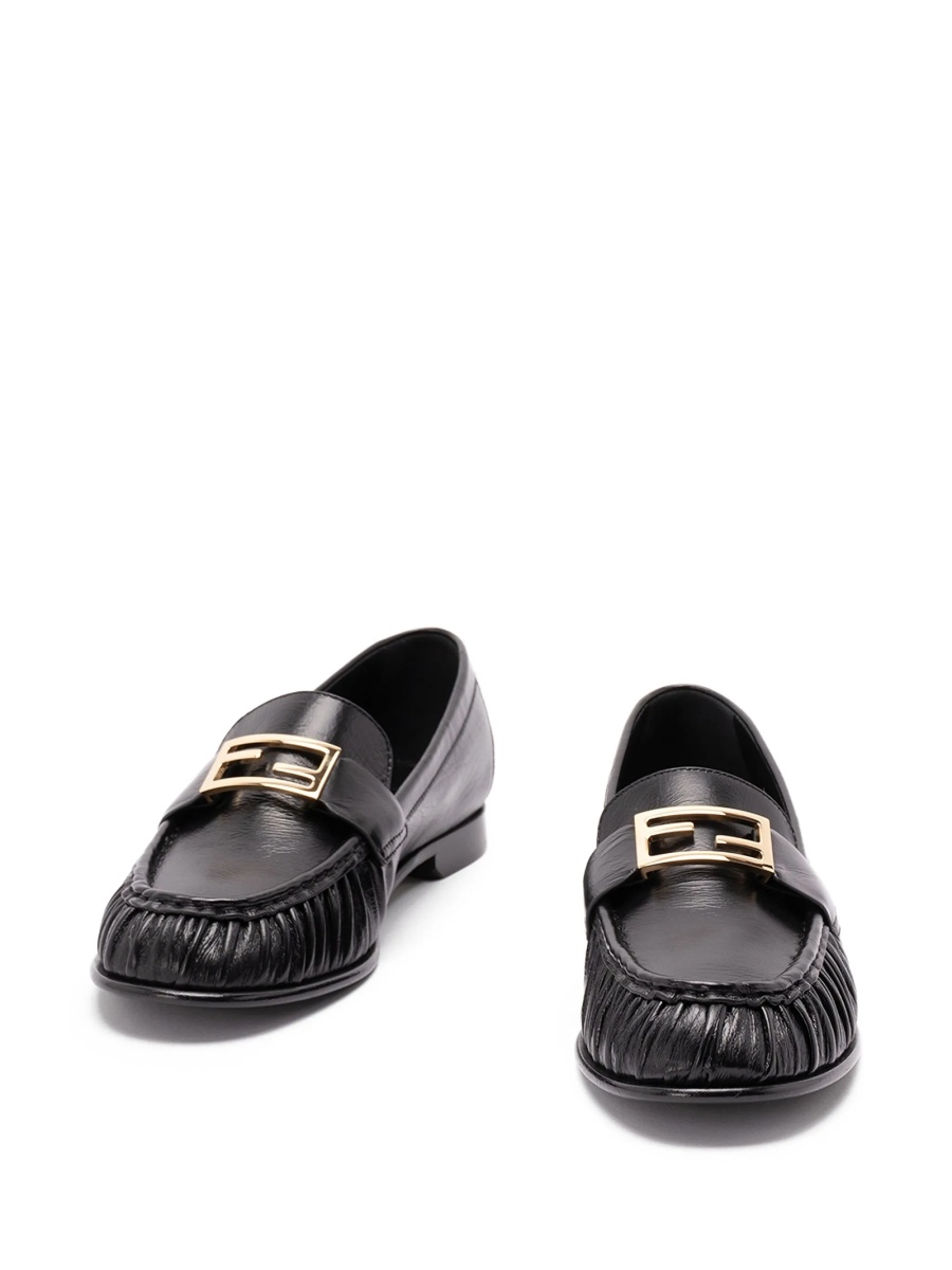 Mocasini Fendi negri din piele - Img 4