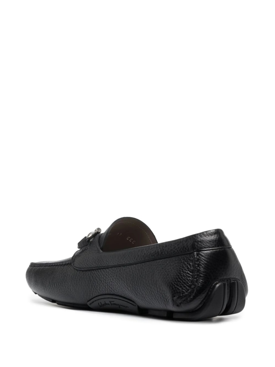 Mocasini Ferragamo gancini negri din piele - Img 3