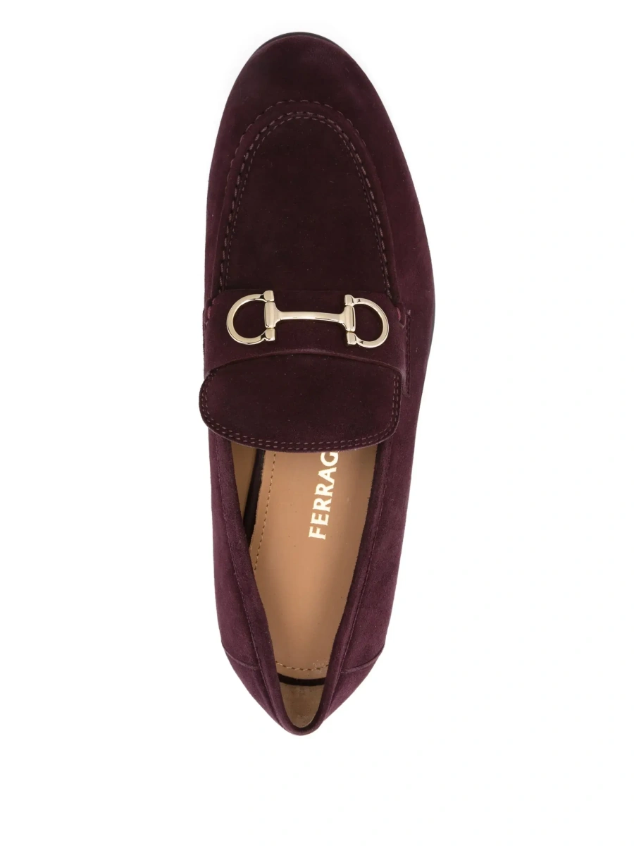 Mocasini Ferragamo mov din piele intoarsa - Img 6