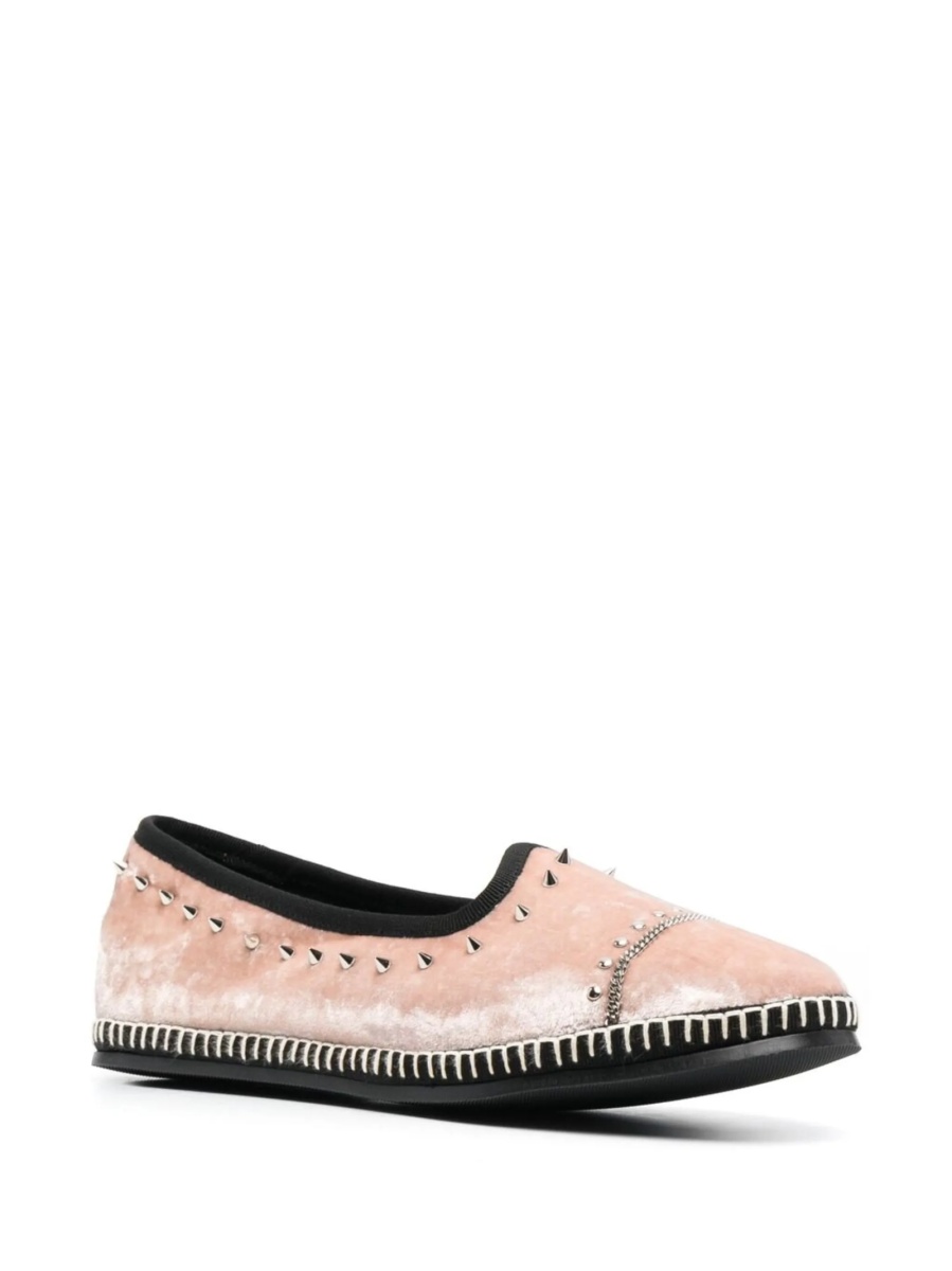 Mocasini Giuseppe Zanotti roz din catifea - Img 2