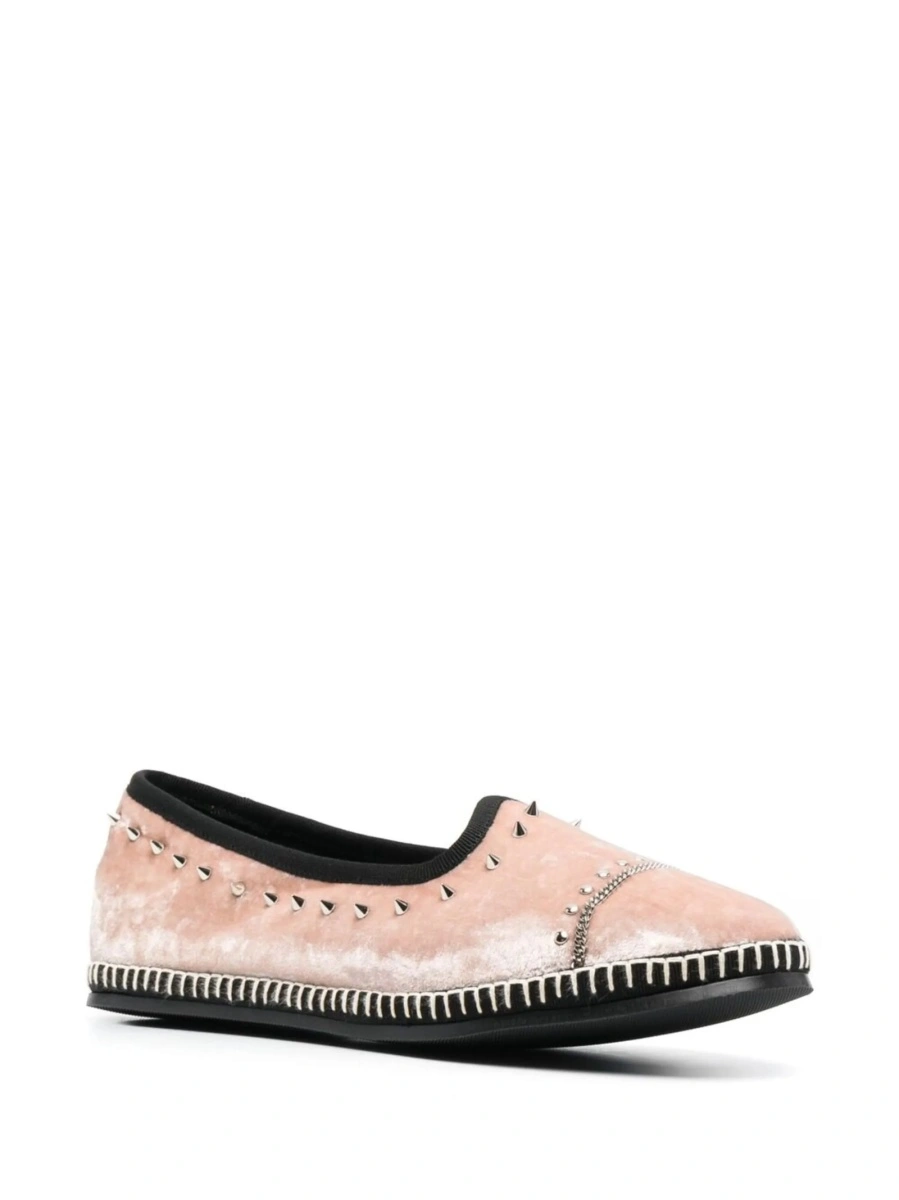 Mocasini Giuseppe Zanotti roz din catifea - Img 2