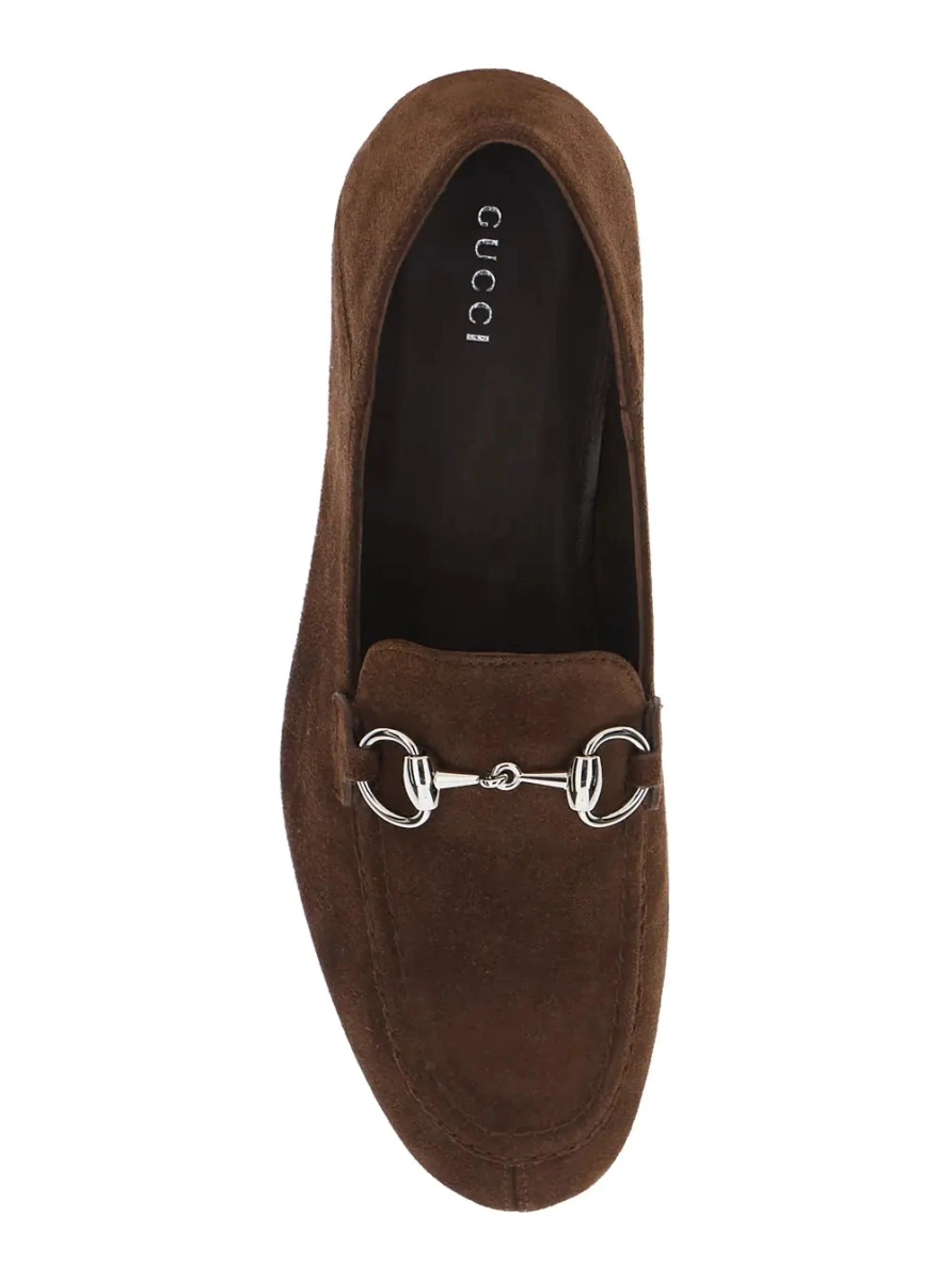 Mocasini Gucci maro din piele intoarsa 'Pierre' - Img 4