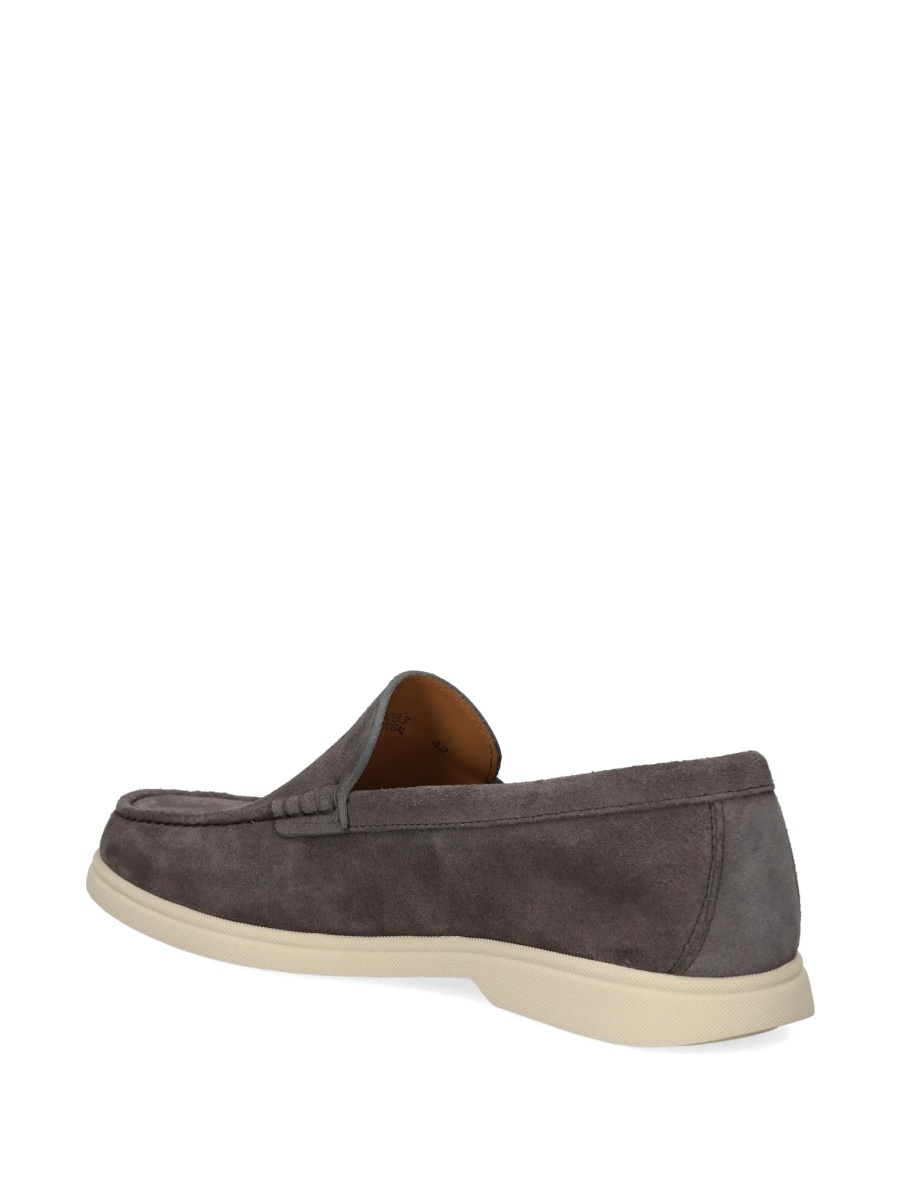 Mocasini Hugo Boss gri din piele intoarsa si piele - Img 3