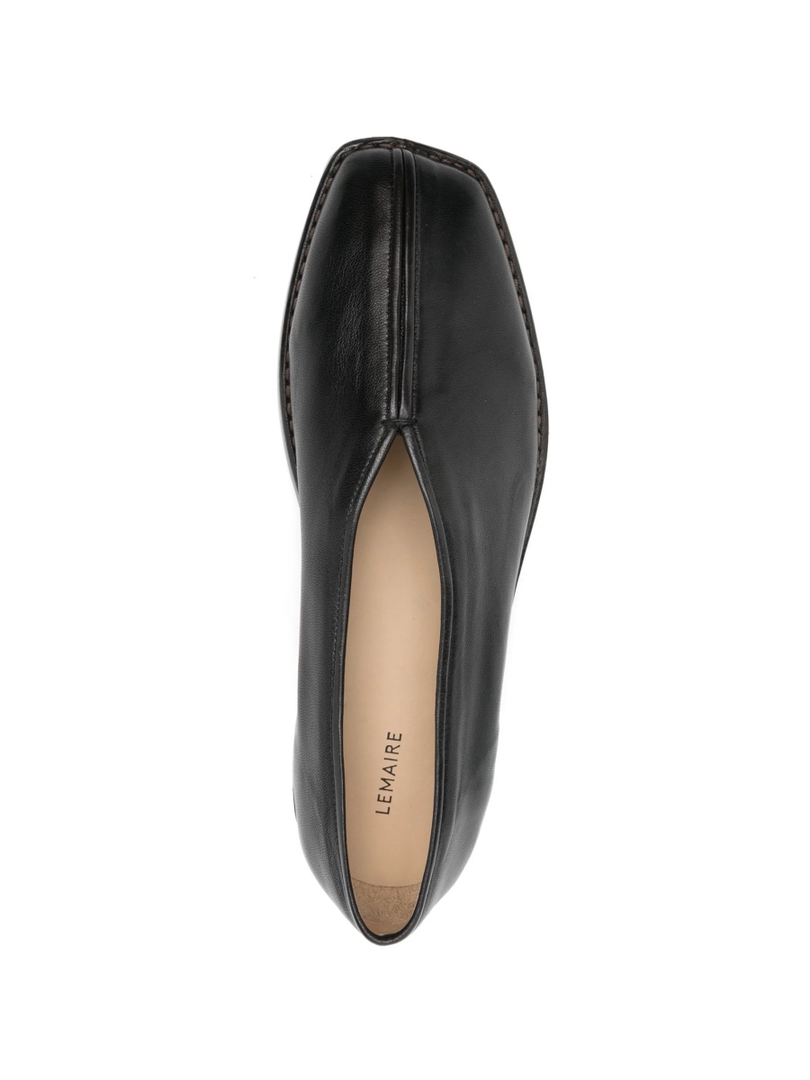 Mocasini LEMAIRE negri din piele - Img 4