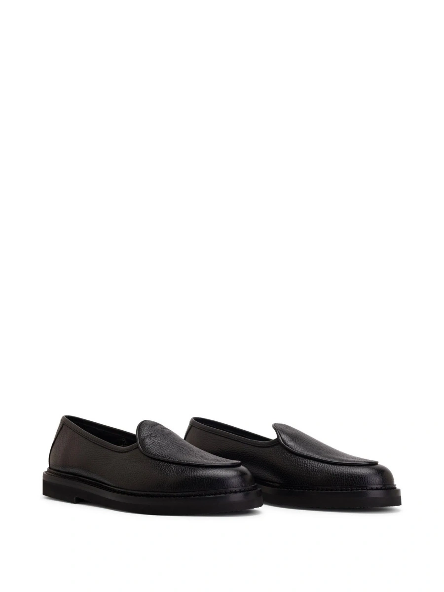 Mocasini Moncler negri din piele - Img 2