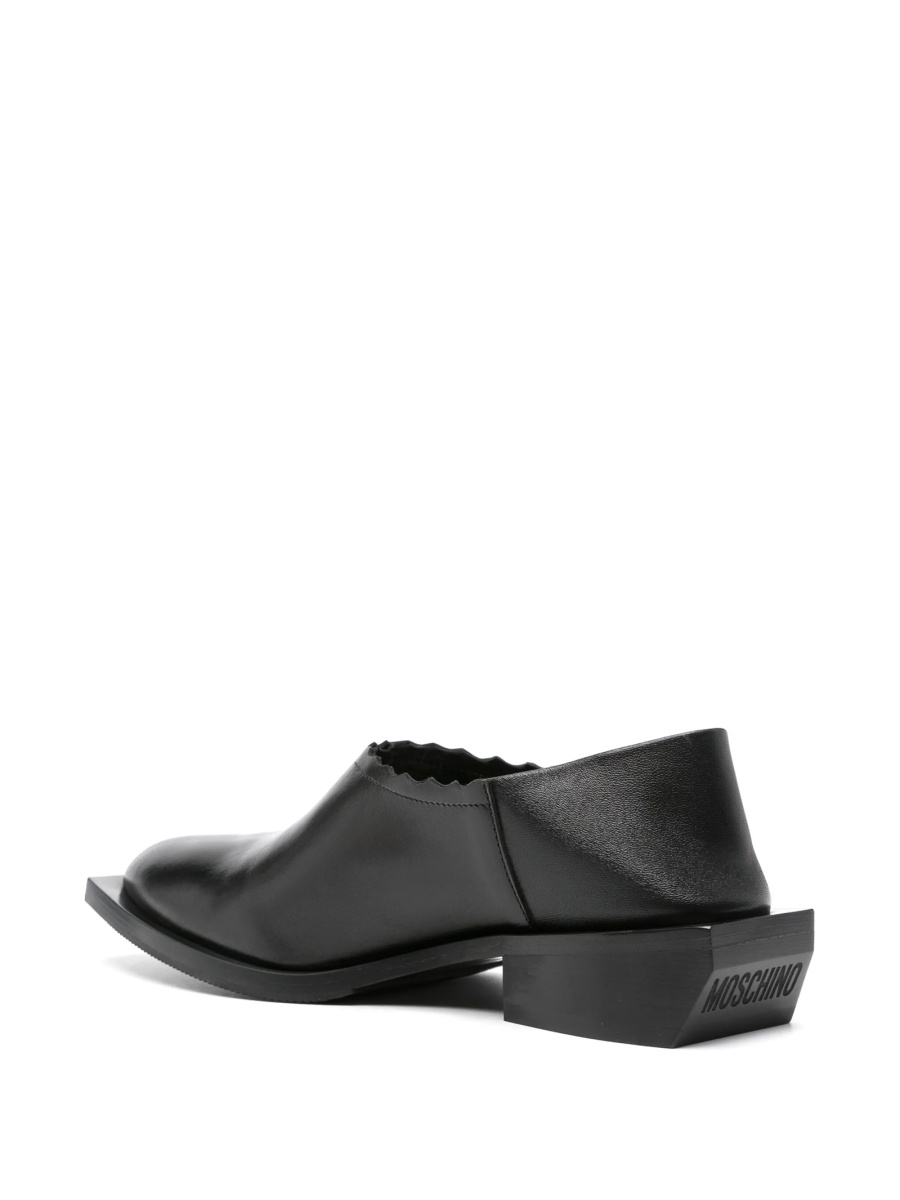 Mocasini Moschino negri din piele - Img 3