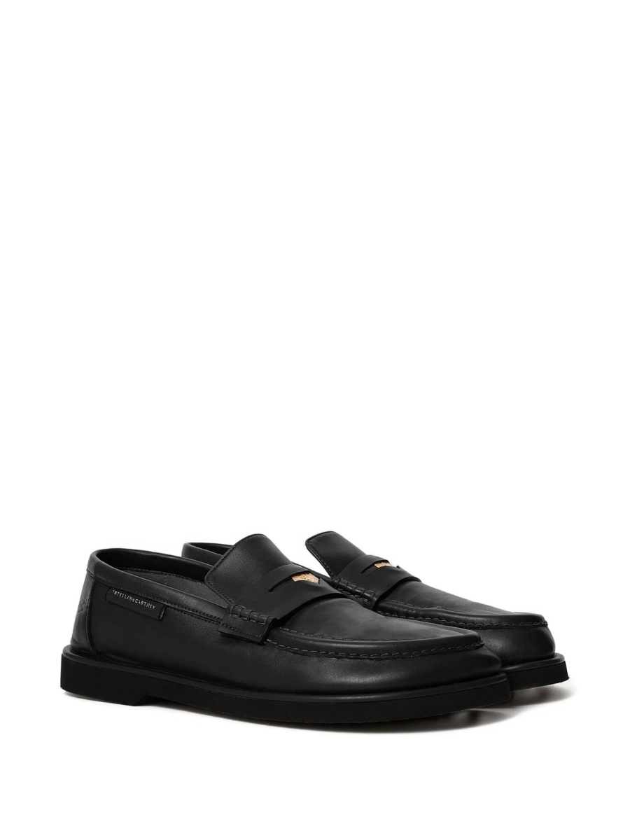 Mocasini Stella McCartney negri din bumbac reciclat - Img 2