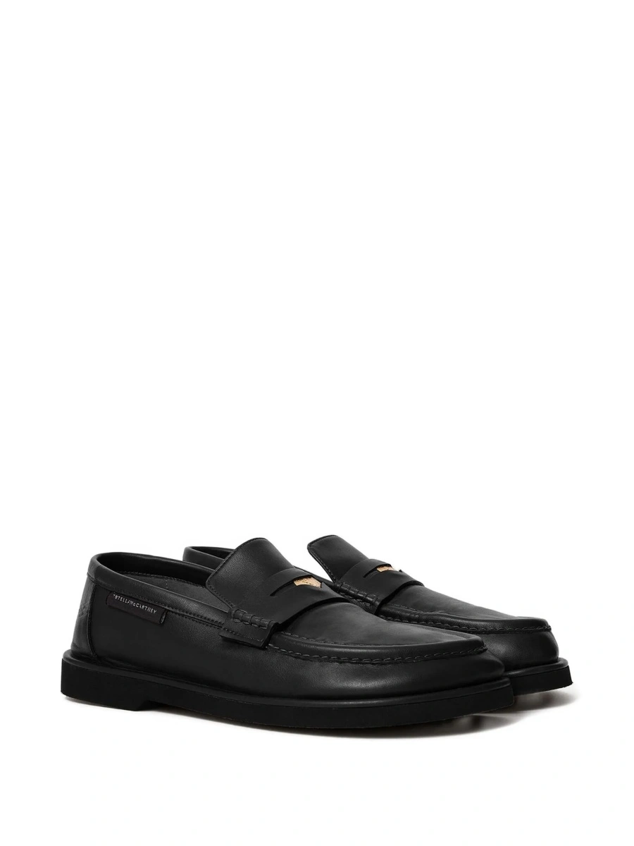 Mocasini Stella McCartney negri din bumbac reciclat - Img 2