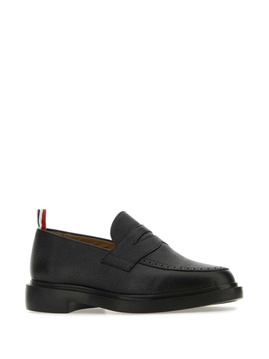 Mocasini Thom Browne negri din cauciuc si piele - Img 2