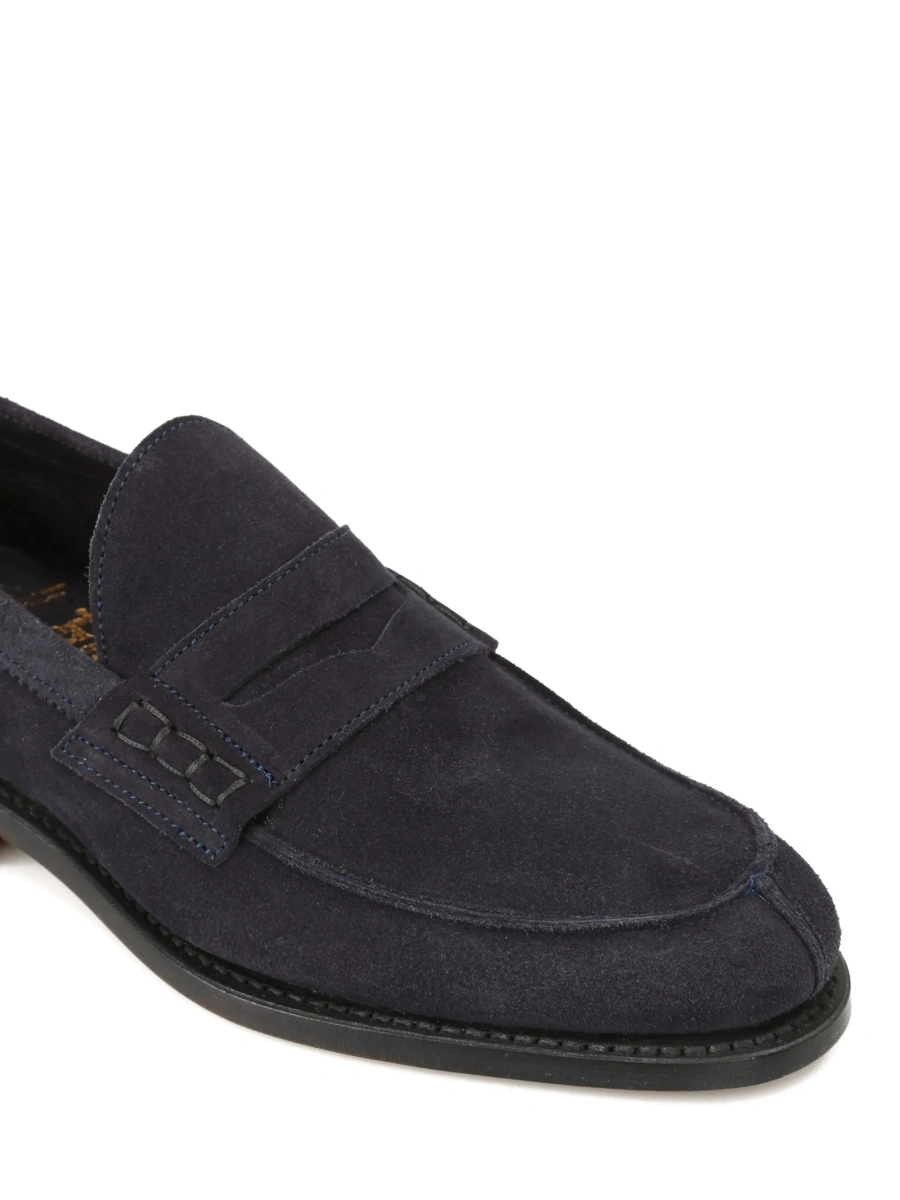 Mocasini TRICKER'S albastri din piele intoarsa - Img 4