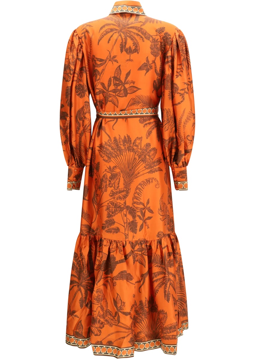 Monkey Dance Silk Shirtdress - Img 2