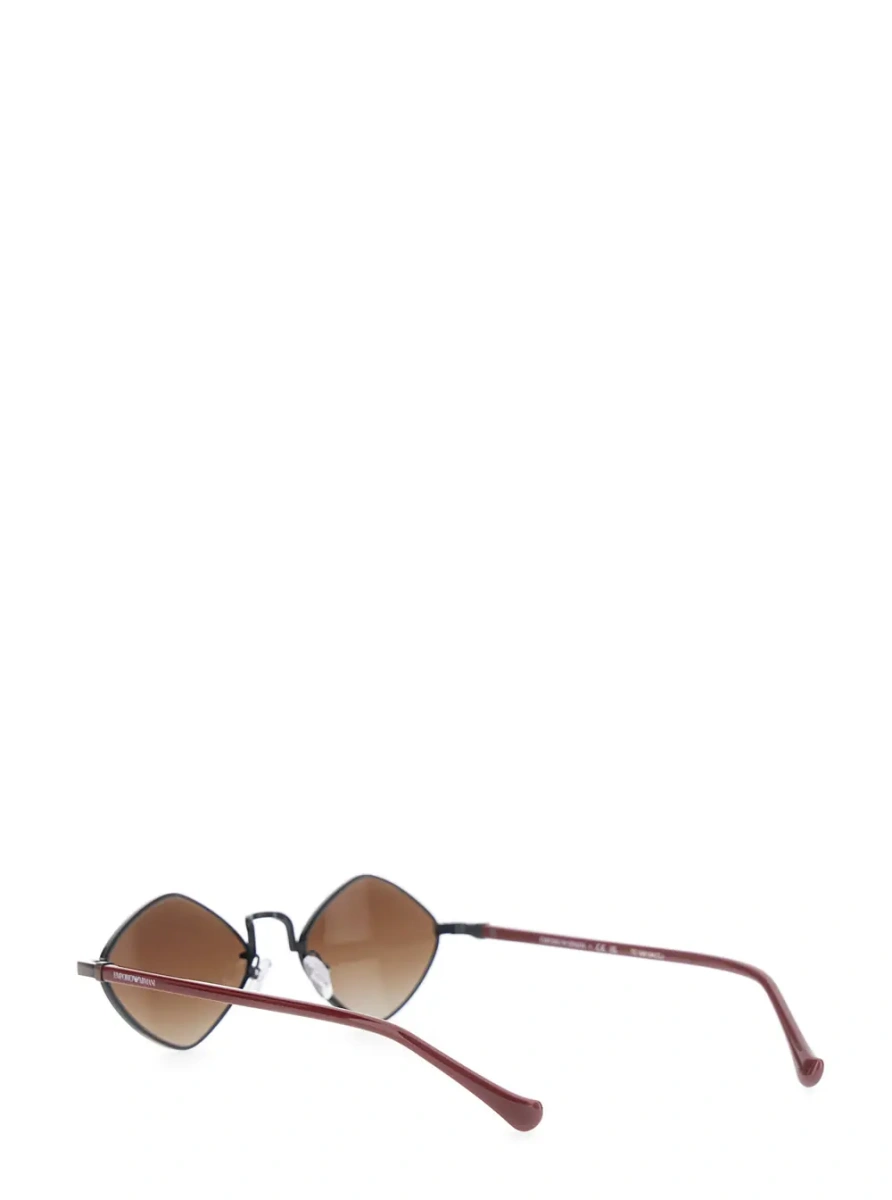 Ochelari Red Sunglasses with diamond-shaped lenses and Logo lettering on the temple in metal for men - Img 2