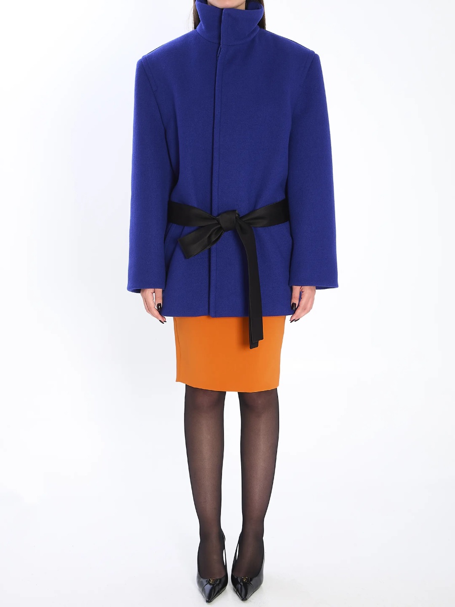 Paltoane Boxy Belted Coat In Wool - Img 5