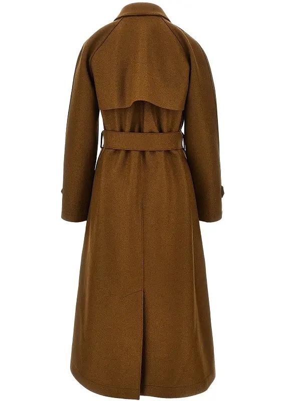 Paltoane Pressed wool long trench coat - Img 3